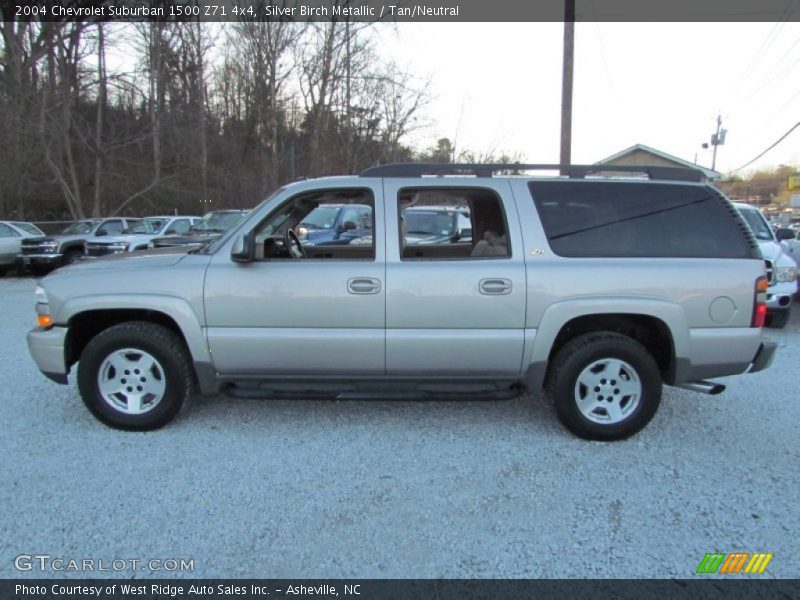 Silver Birch Metallic / Tan/Neutral 2004 Chevrolet Suburban 1500 Z71 4x4