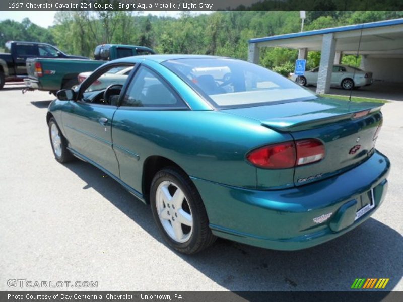 Bright Aqua Metallic / Light Gray 1997 Chevrolet Cavalier Z24 Coupe