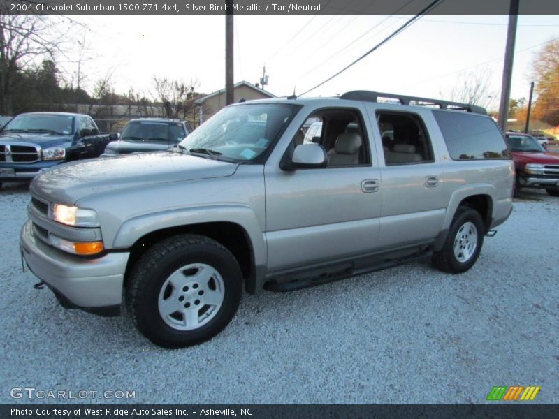 Silver Birch Metallic / Tan/Neutral 2004 Chevrolet Suburban 1500 Z71 4x4