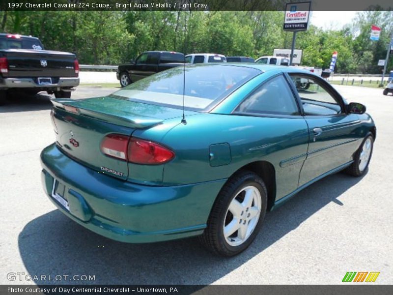 Bright Aqua Metallic / Light Gray 1997 Chevrolet Cavalier Z24 Coupe