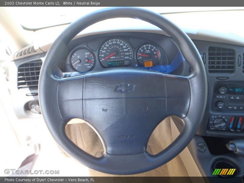 White / Neutral Beige 2003 Chevrolet Monte Carlo LS