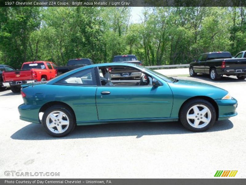 Bright Aqua Metallic / Light Gray 1997 Chevrolet Cavalier Z24 Coupe