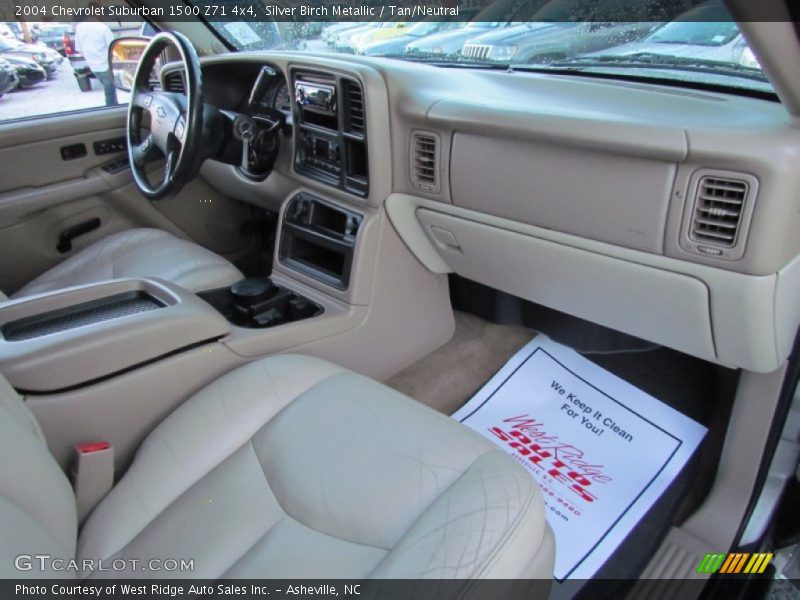 Silver Birch Metallic / Tan/Neutral 2004 Chevrolet Suburban 1500 Z71 4x4