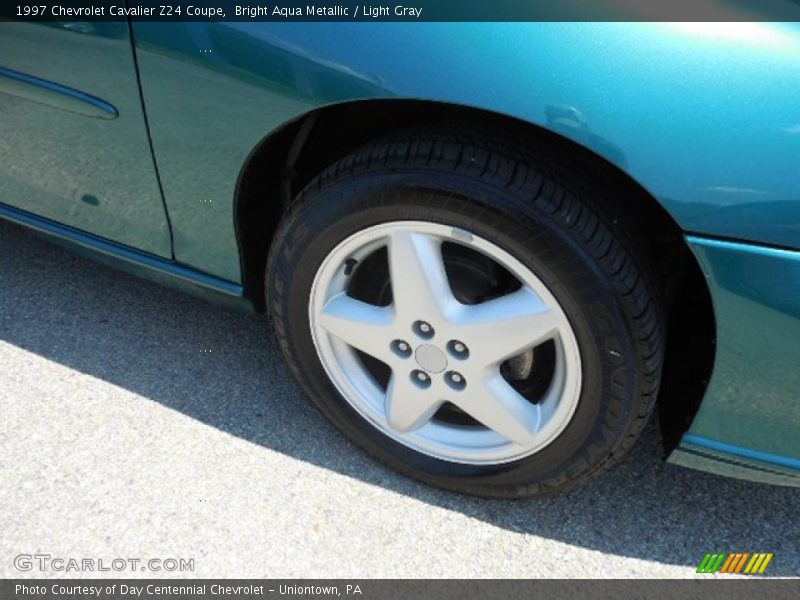 Bright Aqua Metallic / Light Gray 1997 Chevrolet Cavalier Z24 Coupe