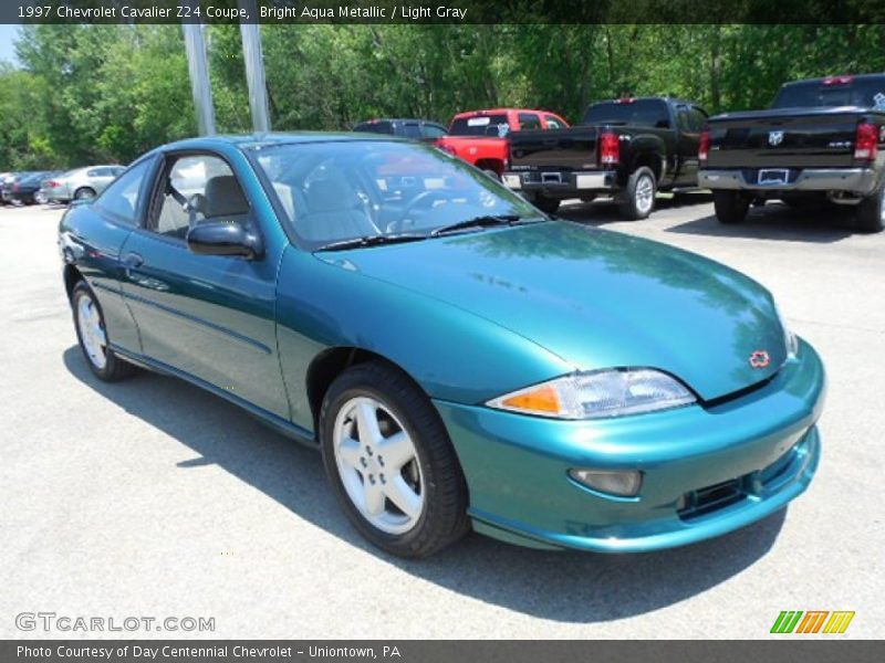 Bright Aqua Metallic / Light Gray 1997 Chevrolet Cavalier Z24 Coupe