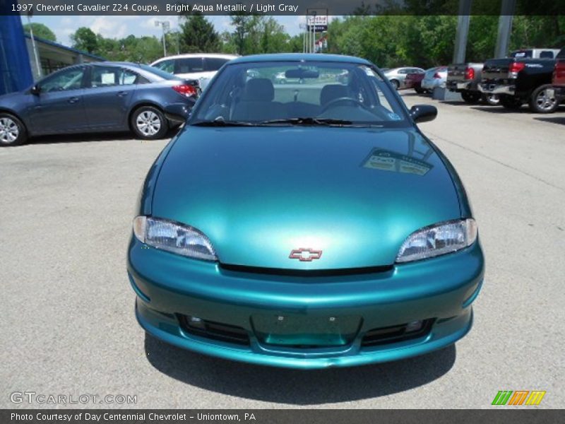 Bright Aqua Metallic / Light Gray 1997 Chevrolet Cavalier Z24 Coupe