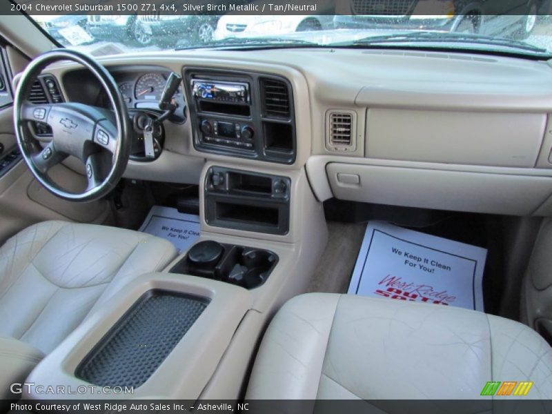 Silver Birch Metallic / Tan/Neutral 2004 Chevrolet Suburban 1500 Z71 4x4