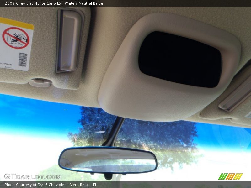 White / Neutral Beige 2003 Chevrolet Monte Carlo LS