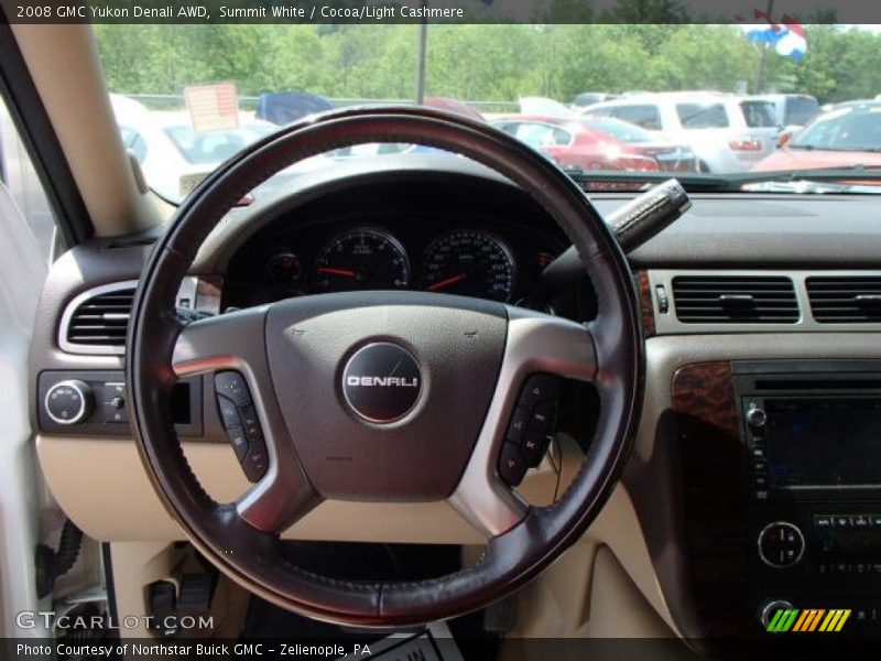 Summit White / Cocoa/Light Cashmere 2008 GMC Yukon Denali AWD