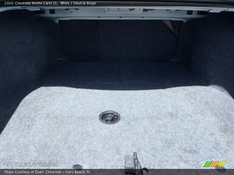 White / Neutral Beige 2003 Chevrolet Monte Carlo LS
