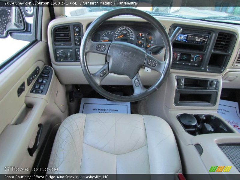 Silver Birch Metallic / Tan/Neutral 2004 Chevrolet Suburban 1500 Z71 4x4