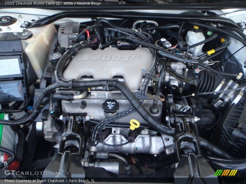 White / Neutral Beige 2003 Chevrolet Monte Carlo LS