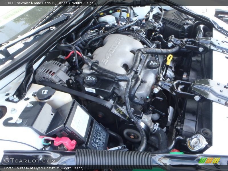 White / Neutral Beige 2003 Chevrolet Monte Carlo LS