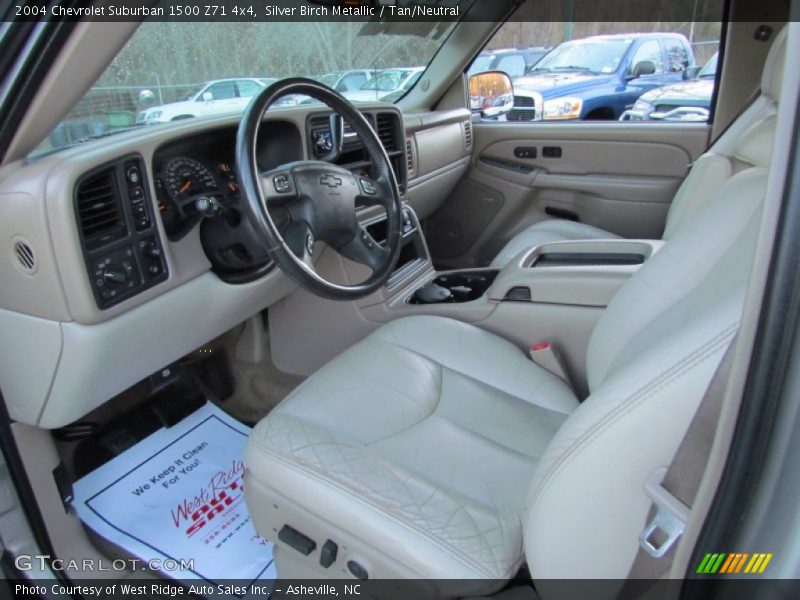 Silver Birch Metallic / Tan/Neutral 2004 Chevrolet Suburban 1500 Z71 4x4