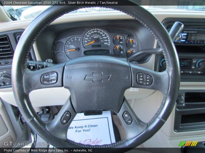 Silver Birch Metallic / Tan/Neutral 2004 Chevrolet Suburban 1500 Z71 4x4