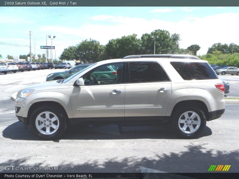 Gold Mist / Tan 2009 Saturn Outlook XE