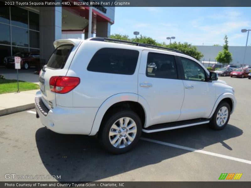 Blizzard White Pearl / Graphite 2013 Toyota Sequoia Platinum 4WD