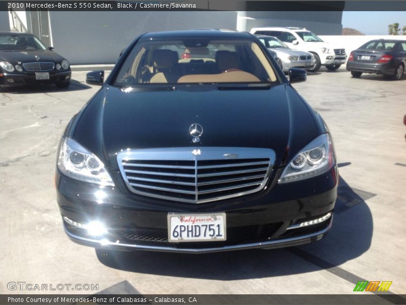 Black / Cashmere/Savanna 2010 Mercedes-Benz S 550 Sedan