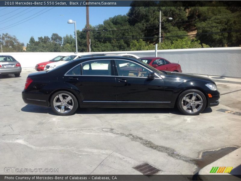 Black / Cashmere/Savanna 2010 Mercedes-Benz S 550 Sedan