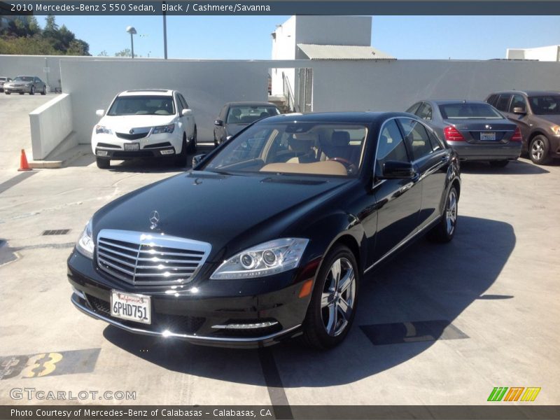 Black / Cashmere/Savanna 2010 Mercedes-Benz S 550 Sedan