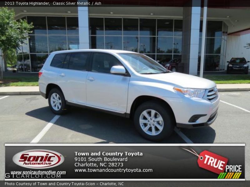 Classic Silver Metallic / Ash 2013 Toyota Highlander