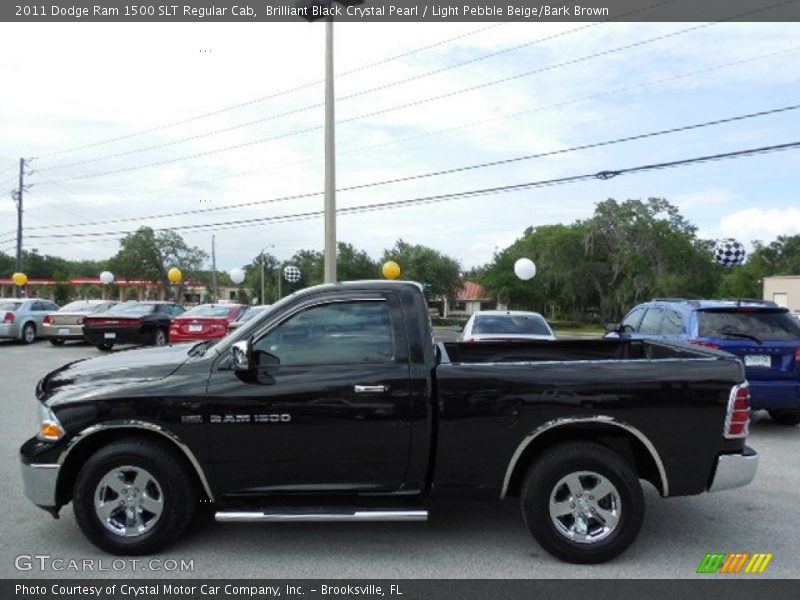 Brilliant Black Crystal Pearl / Light Pebble Beige/Bark Brown 2011 Dodge Ram 1500 SLT Regular Cab