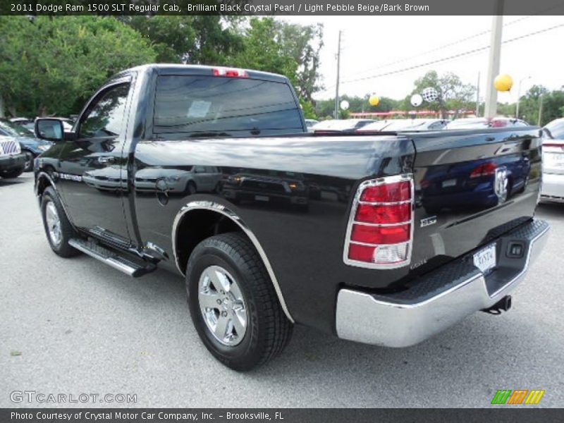 Brilliant Black Crystal Pearl / Light Pebble Beige/Bark Brown 2011 Dodge Ram 1500 SLT Regular Cab
