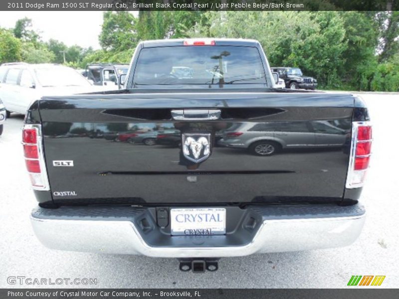 Brilliant Black Crystal Pearl / Light Pebble Beige/Bark Brown 2011 Dodge Ram 1500 SLT Regular Cab