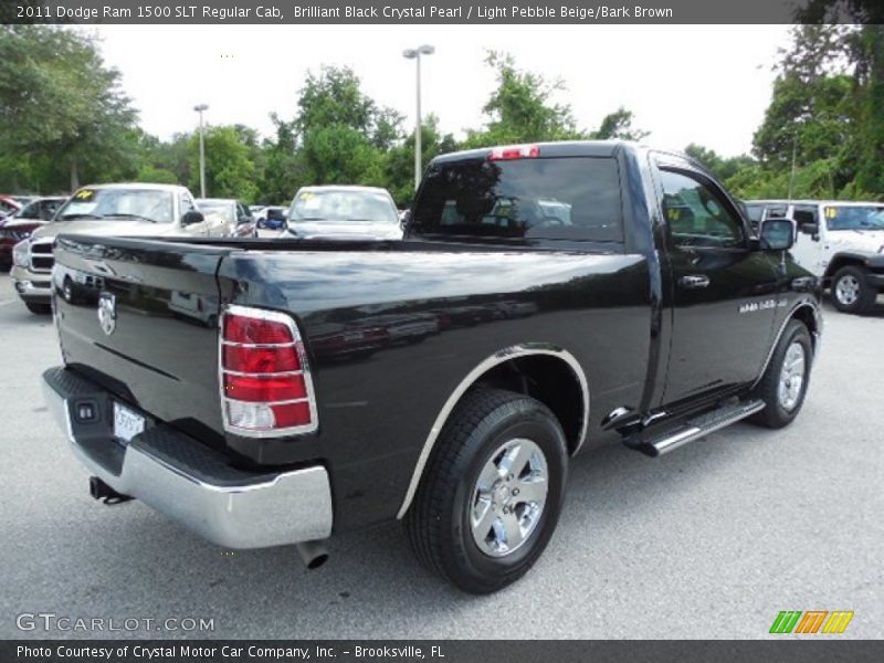 Brilliant Black Crystal Pearl / Light Pebble Beige/Bark Brown 2011 Dodge Ram 1500 SLT Regular Cab