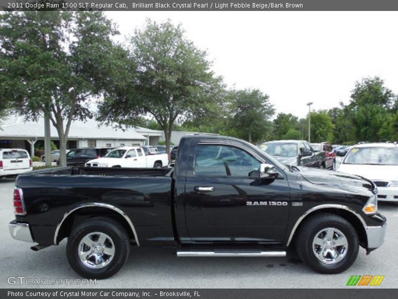 Brilliant Black Crystal Pearl / Light Pebble Beige/Bark Brown 2011 Dodge Ram 1500 SLT Regular Cab