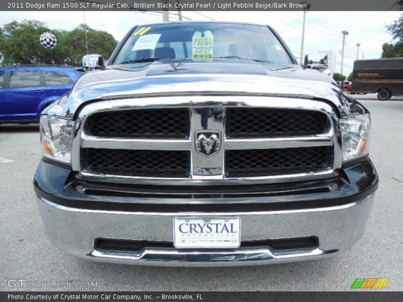 Brilliant Black Crystal Pearl / Light Pebble Beige/Bark Brown 2011 Dodge Ram 1500 SLT Regular Cab