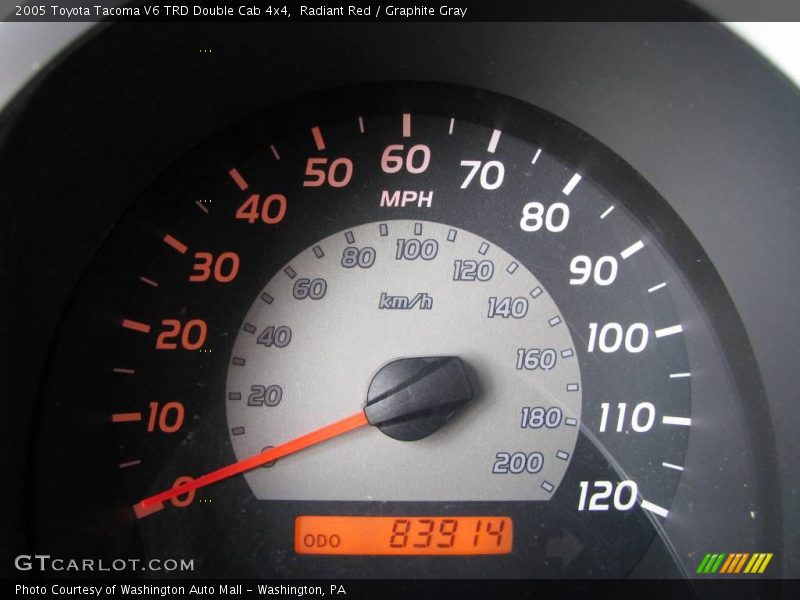Radiant Red / Graphite Gray 2005 Toyota Tacoma V6 TRD Double Cab 4x4