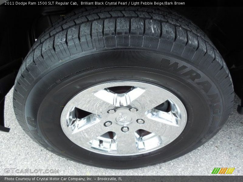 Brilliant Black Crystal Pearl / Light Pebble Beige/Bark Brown 2011 Dodge Ram 1500 SLT Regular Cab