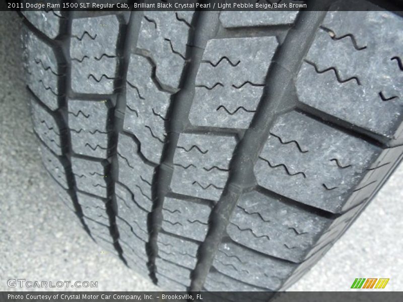 Brilliant Black Crystal Pearl / Light Pebble Beige/Bark Brown 2011 Dodge Ram 1500 SLT Regular Cab
