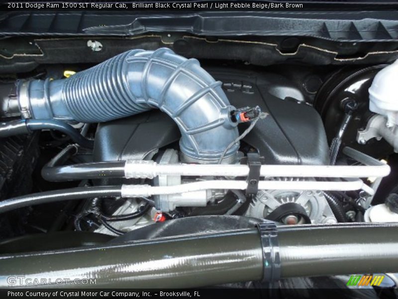 Brilliant Black Crystal Pearl / Light Pebble Beige/Bark Brown 2011 Dodge Ram 1500 SLT Regular Cab