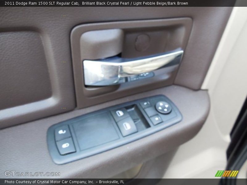 Brilliant Black Crystal Pearl / Light Pebble Beige/Bark Brown 2011 Dodge Ram 1500 SLT Regular Cab