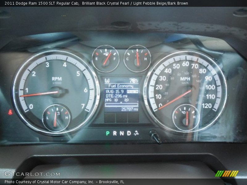 Brilliant Black Crystal Pearl / Light Pebble Beige/Bark Brown 2011 Dodge Ram 1500 SLT Regular Cab