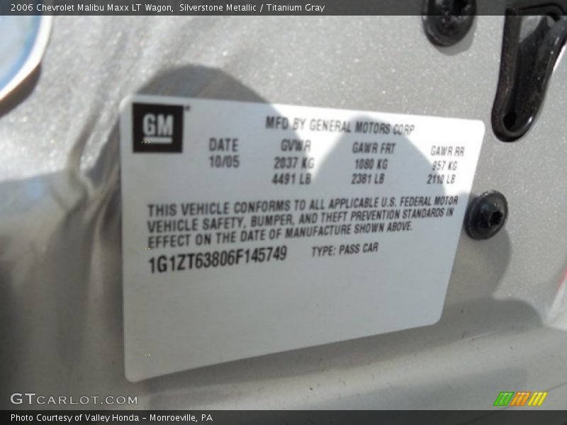 Silverstone Metallic / Titanium Gray 2006 Chevrolet Malibu Maxx LT Wagon