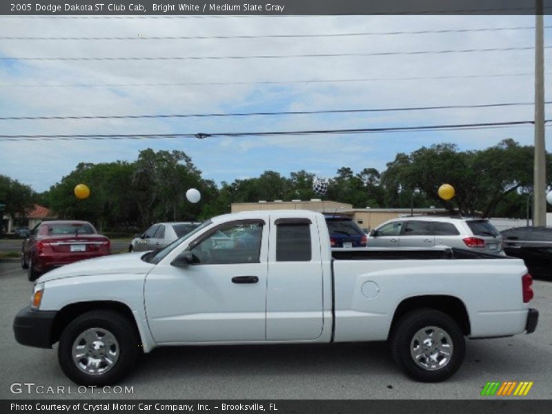 Bright White / Medium Slate Gray 2005 Dodge Dakota ST Club Cab