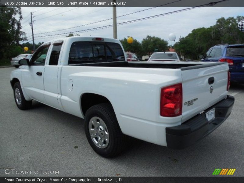Bright White / Medium Slate Gray 2005 Dodge Dakota ST Club Cab