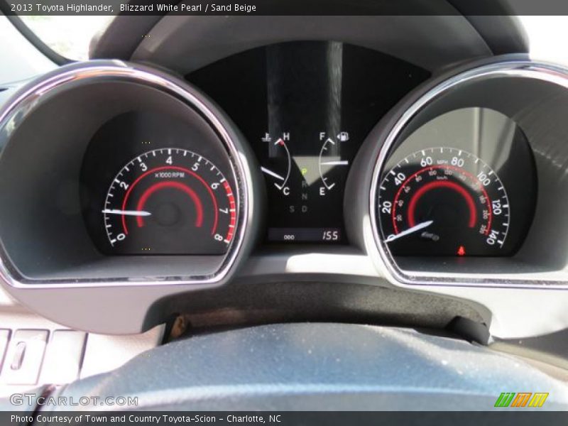 Blizzard White Pearl / Sand Beige 2013 Toyota Highlander