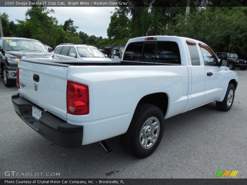 Bright White / Medium Slate Gray 2005 Dodge Dakota ST Club Cab