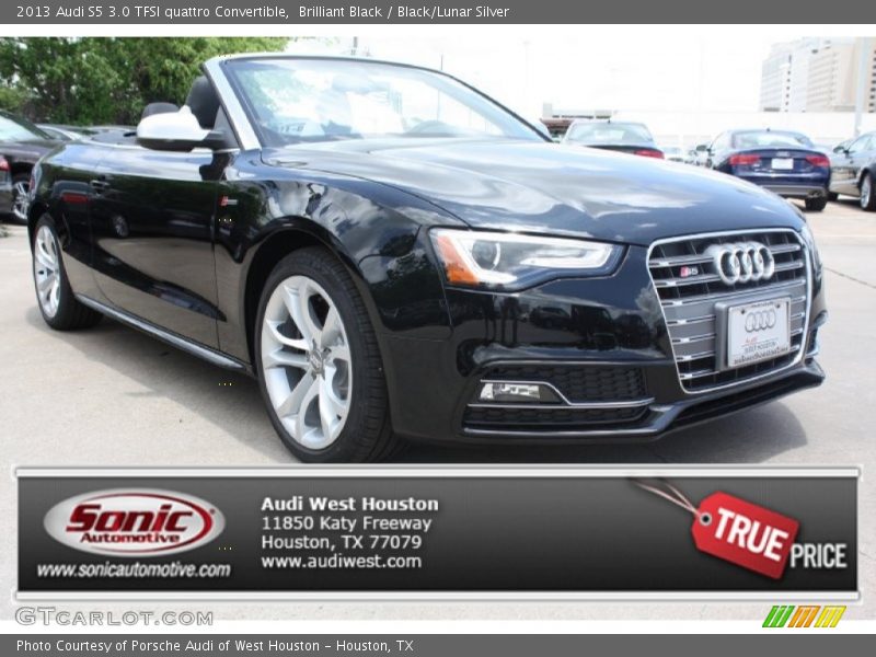 Brilliant Black / Black/Lunar Silver 2013 Audi S5 3.0 TFSI quattro Convertible