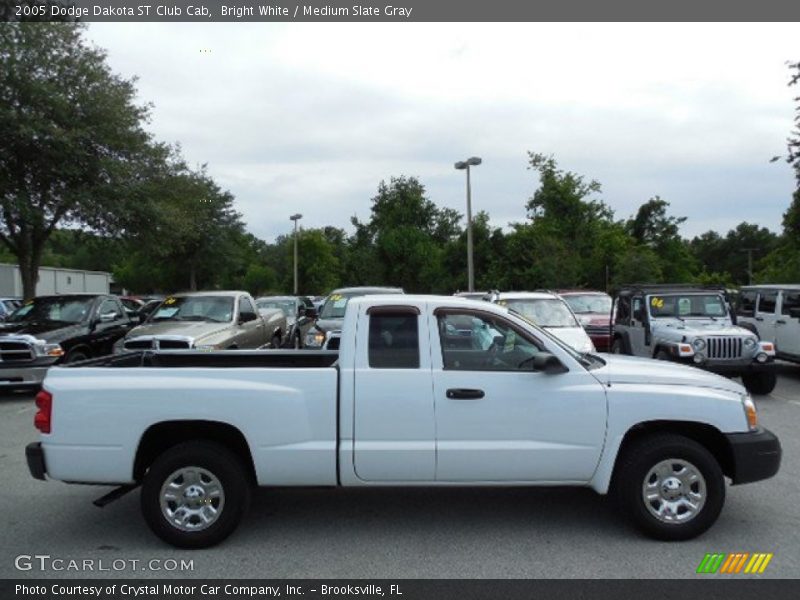 Bright White / Medium Slate Gray 2005 Dodge Dakota ST Club Cab