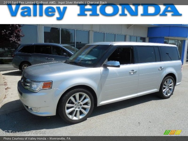 Ingot Silver Metallic / Charcoal Black 2010 Ford Flex Limited EcoBoost AWD