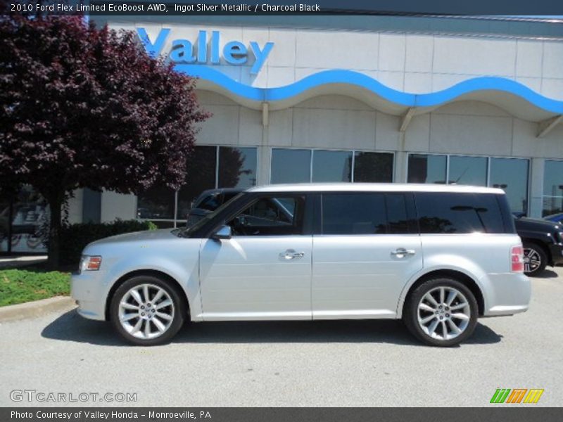 Ingot Silver Metallic / Charcoal Black 2010 Ford Flex Limited EcoBoost AWD