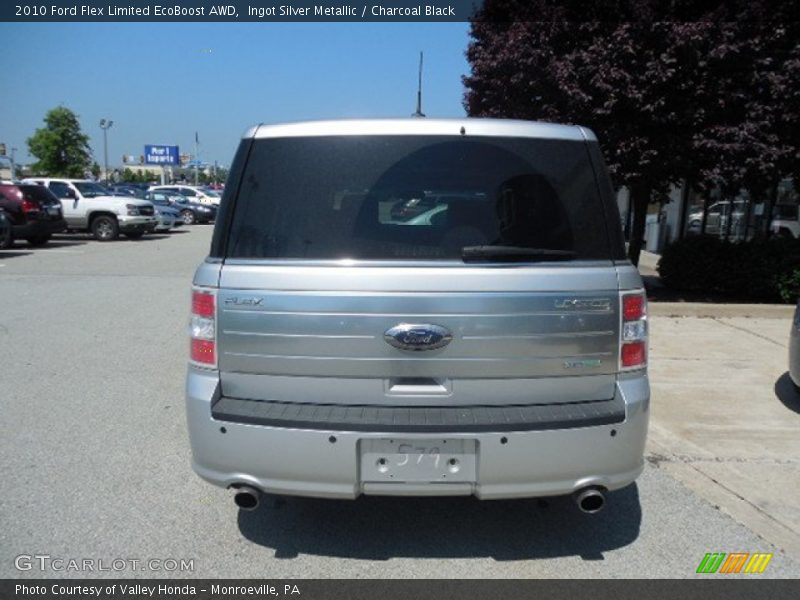 Ingot Silver Metallic / Charcoal Black 2010 Ford Flex Limited EcoBoost AWD