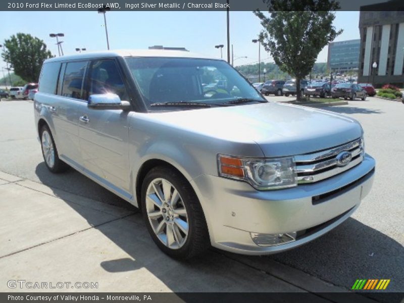 Ingot Silver Metallic / Charcoal Black 2010 Ford Flex Limited EcoBoost AWD