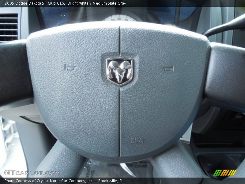 Bright White / Medium Slate Gray 2005 Dodge Dakota ST Club Cab