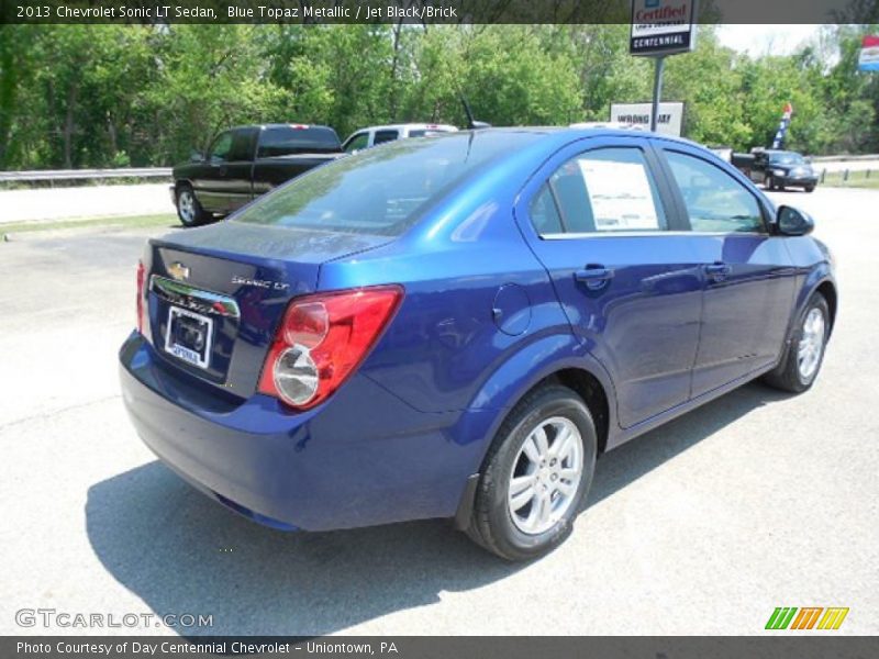 Blue Topaz Metallic / Jet Black/Brick 2013 Chevrolet Sonic LT Sedan